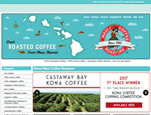 Tablet Screenshot of mauicoffeeroasters.com